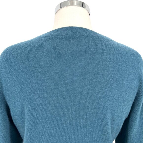Talbots Teal Pure Cashmere Sweater 3/4 Sleeves Size Petite Small - Picture 7 of 11
